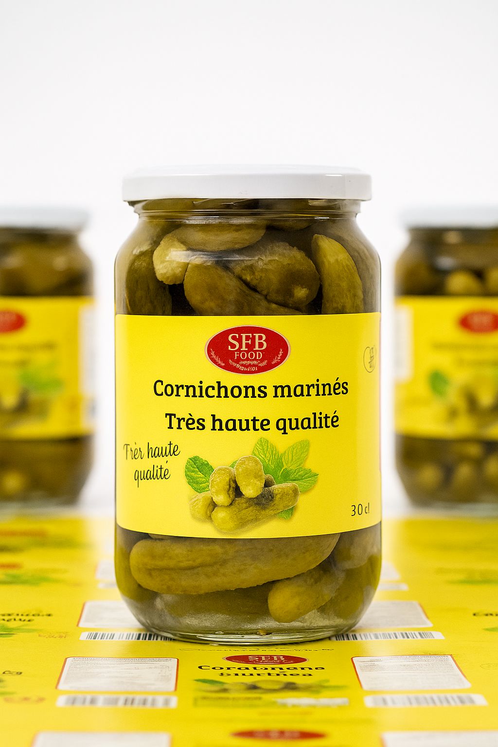 Cornichons marinés premium 720g SFB FOOD